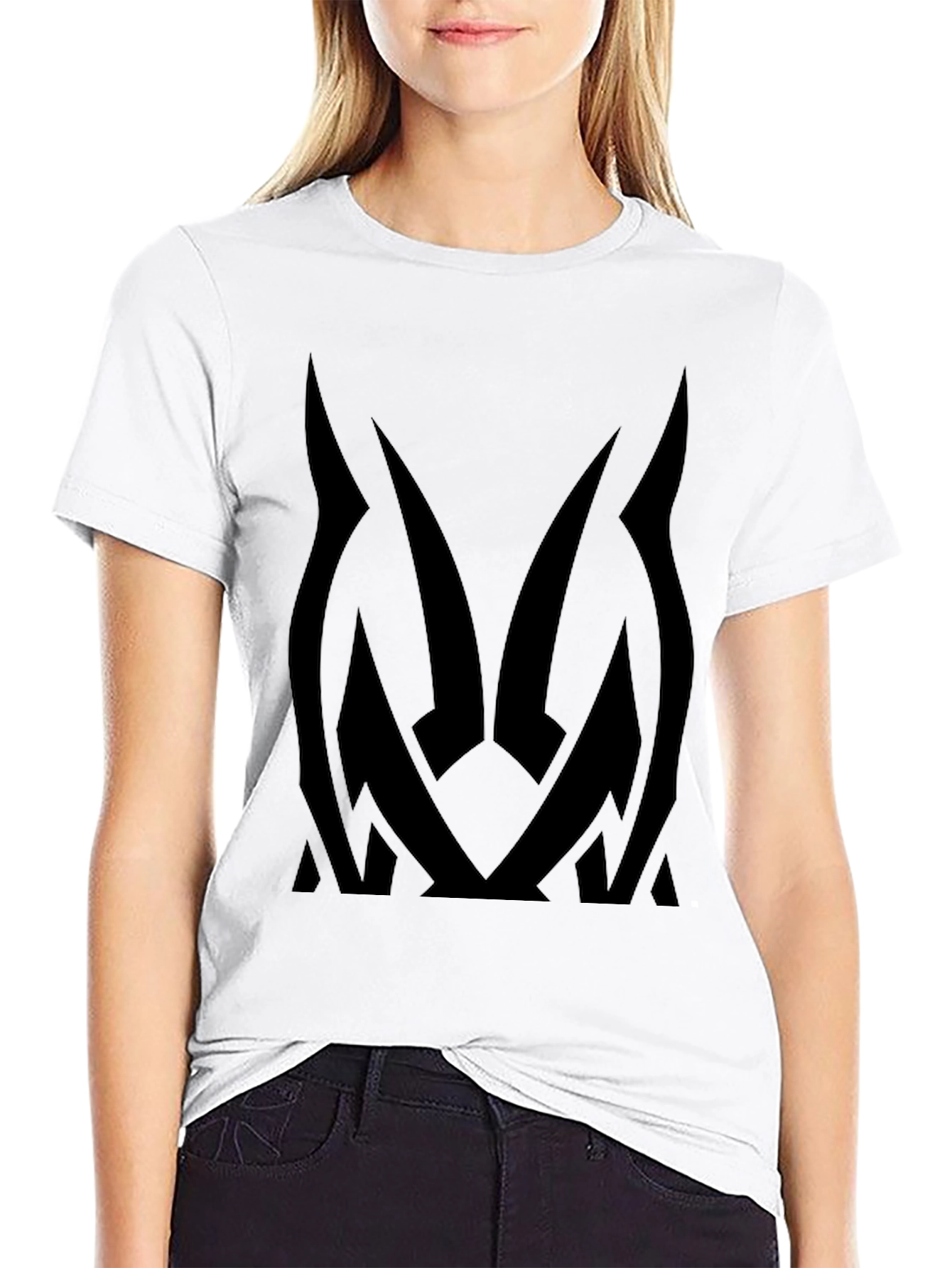 Mens Black Graphic Tee - Abstract Design