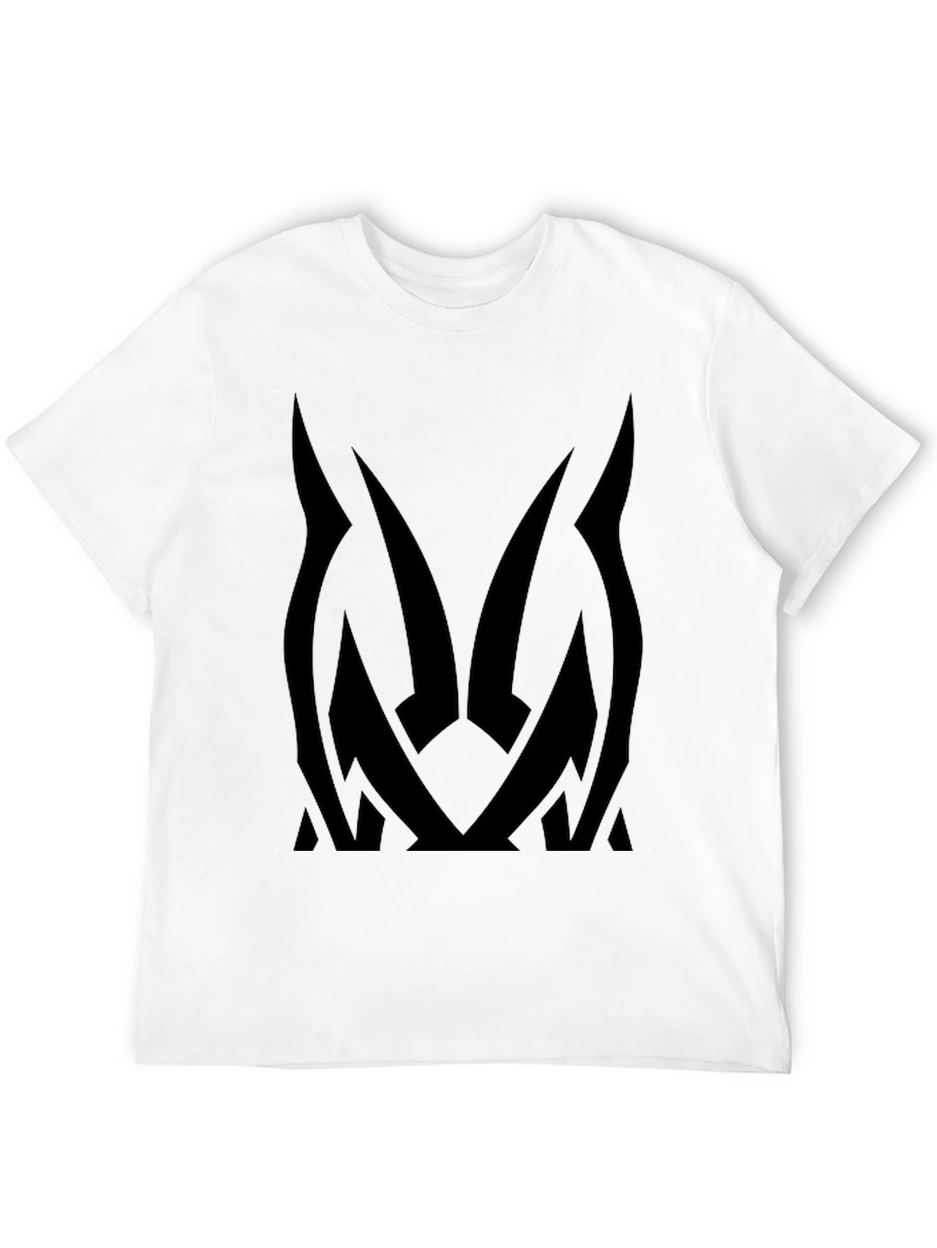 Mens Black Graphic Tee - Abstract Design