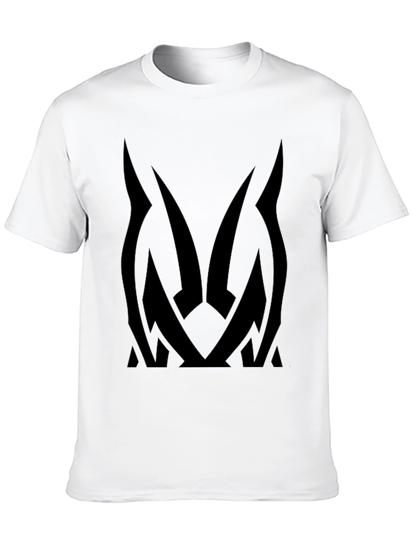 Mens Black Graphic Tee - Abstract Design
