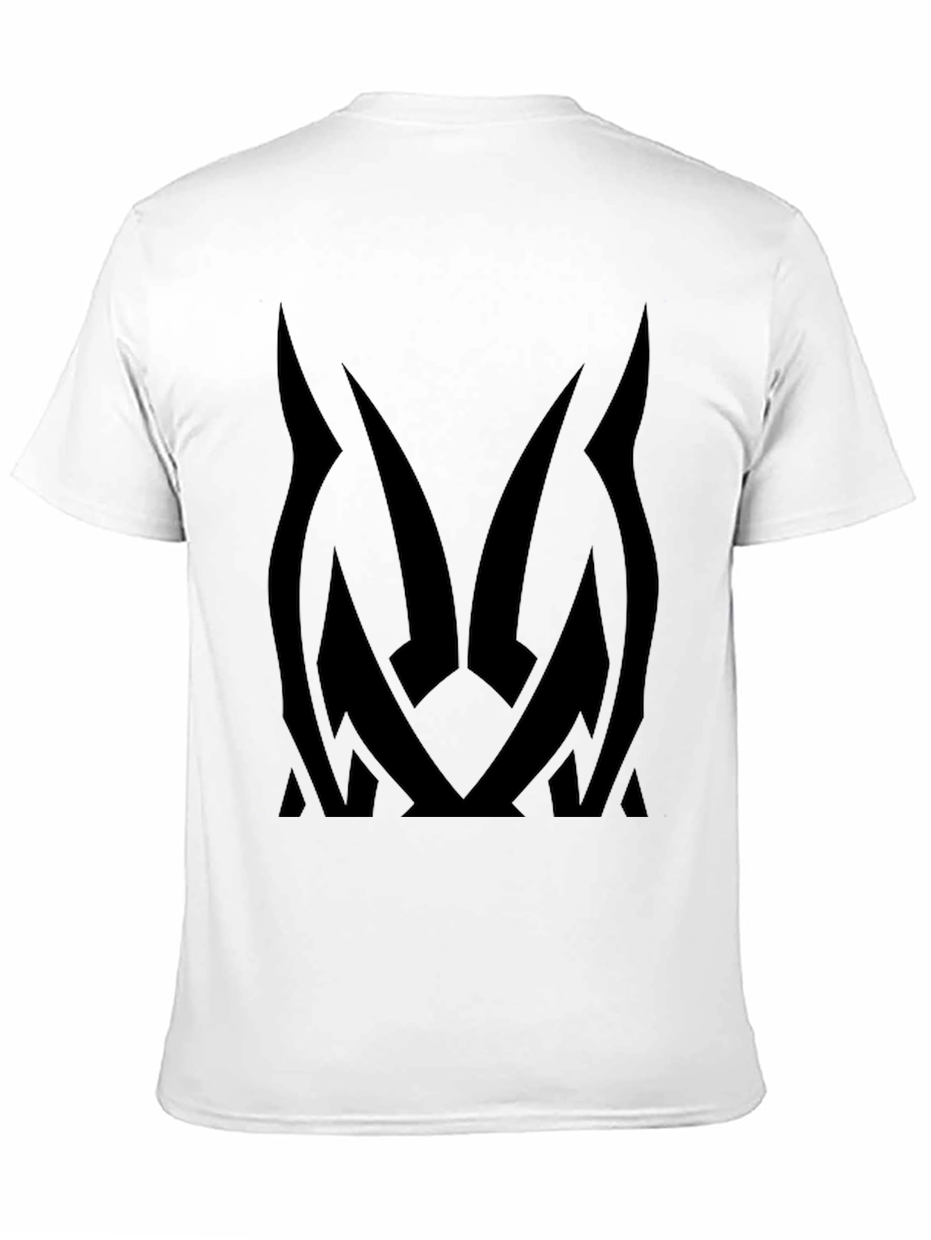 Mens Black Graphic Tee - Abstract Design
