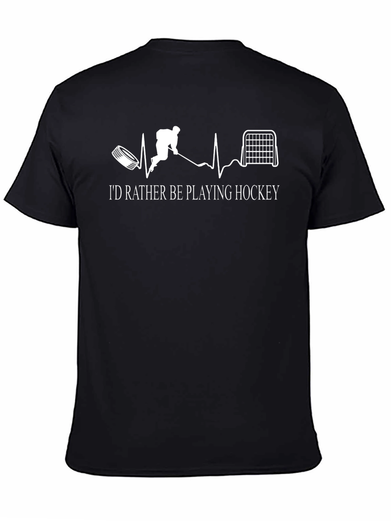 Hockey Heartbeat Graphic Tee - Id Rather Be Playing