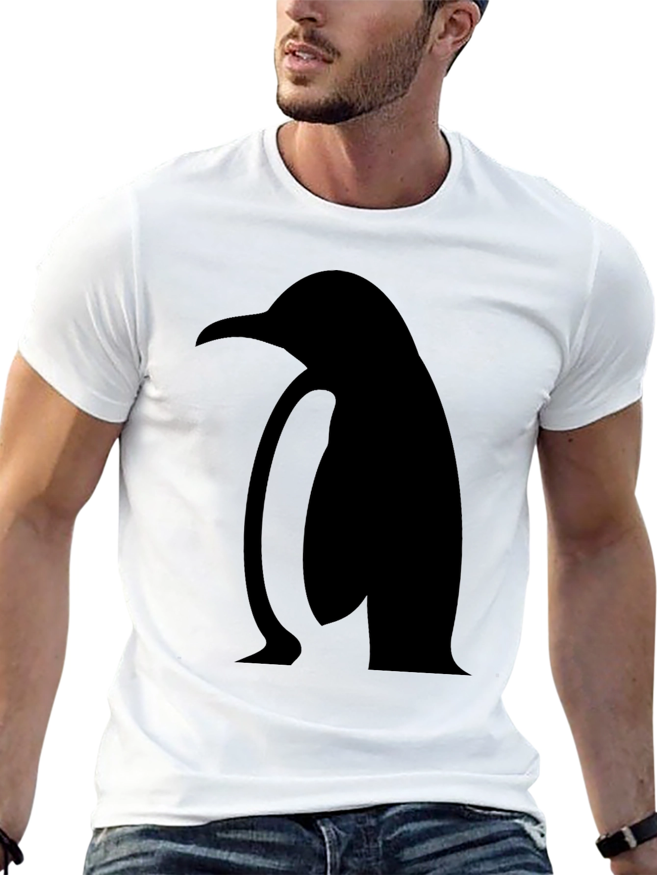 Penguin Silhouette Black T-Shirt