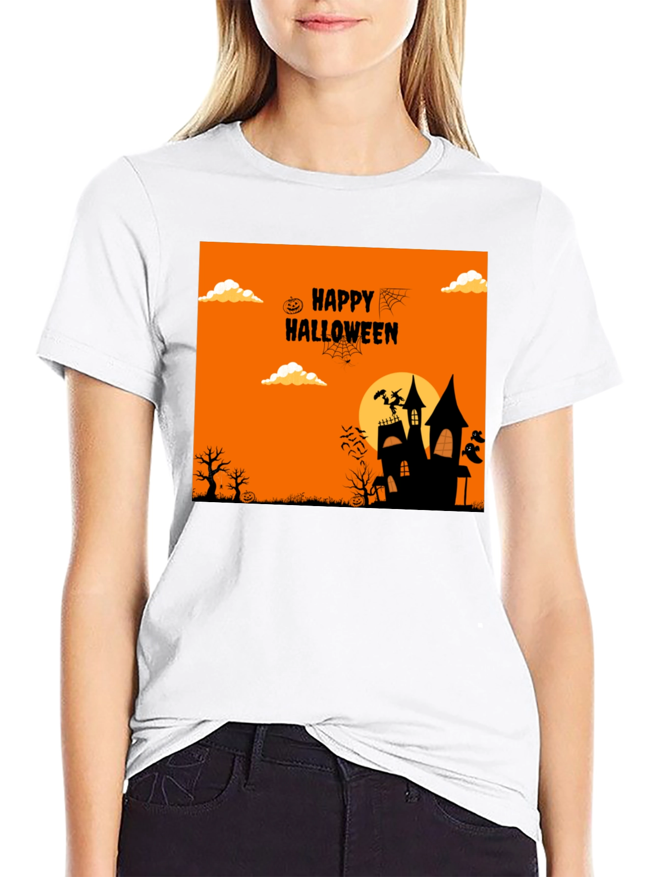 Happy Halloween Black Graphic Tee