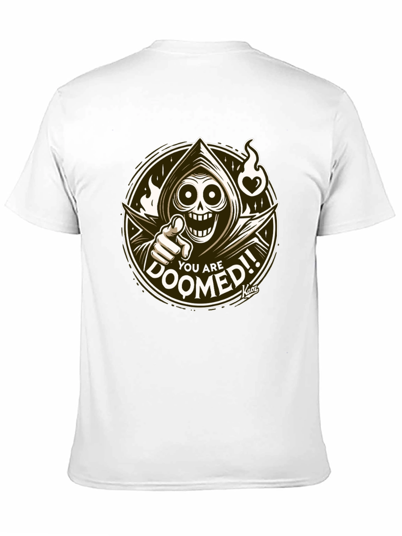 You Are Doomed Graphic Tee - Grim Reaper Design