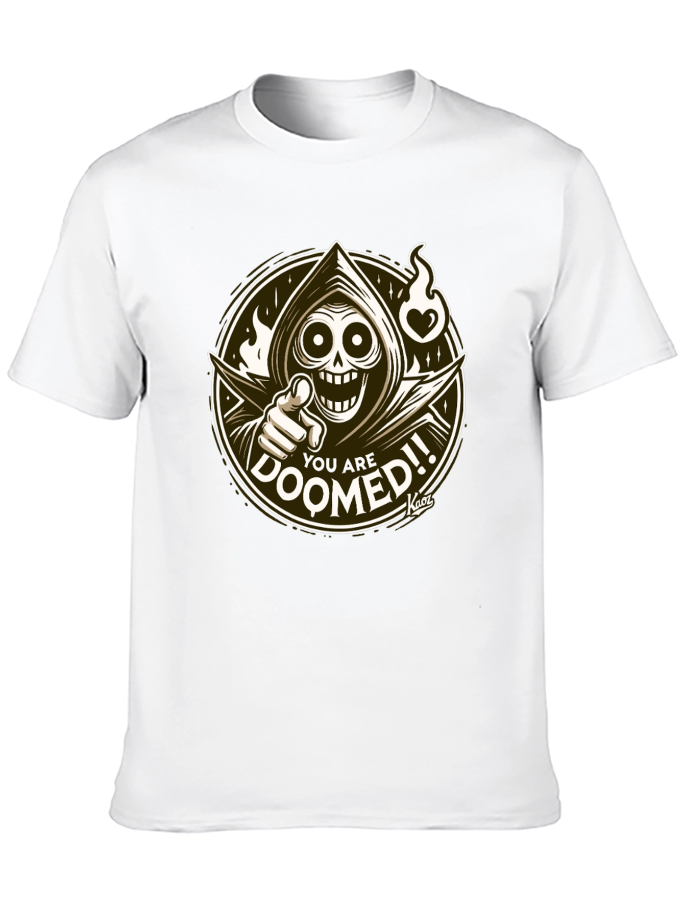 You Are Doomed Graphic Tee - Grim Reaper Design