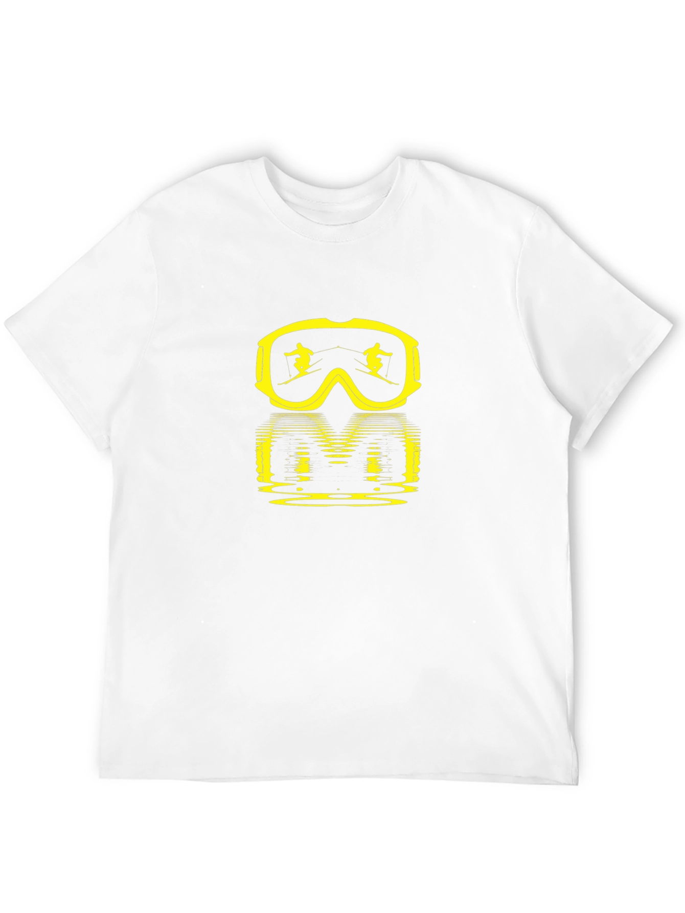 Ski Goggles Graphic Tee - Black Cotton Comfort