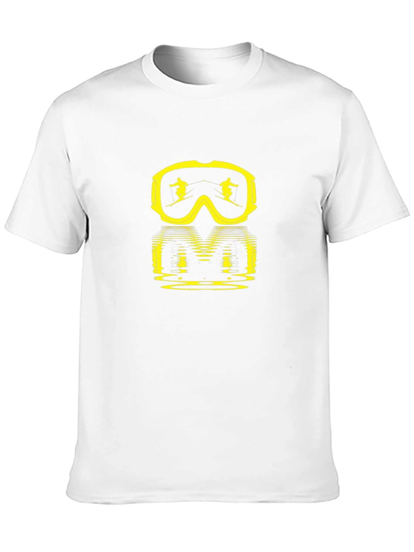 Ski Goggles Graphic Tee - Black Cotton Comfort