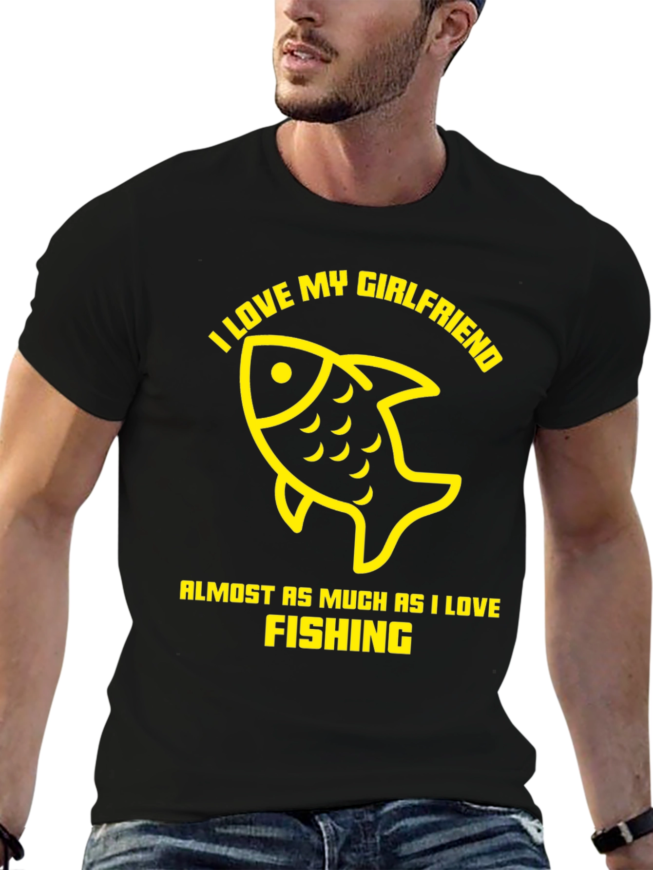 I Love Fishing Funny Graphic T-Shirt