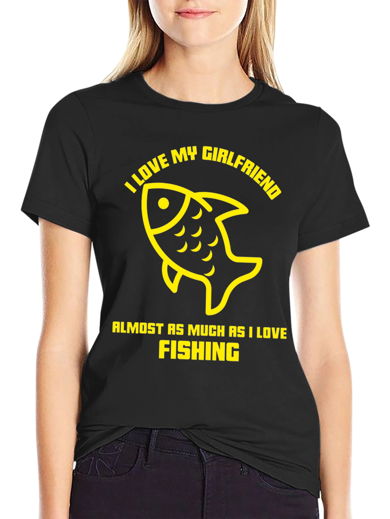 I Love Fishing Funny Graphic T-Shirt