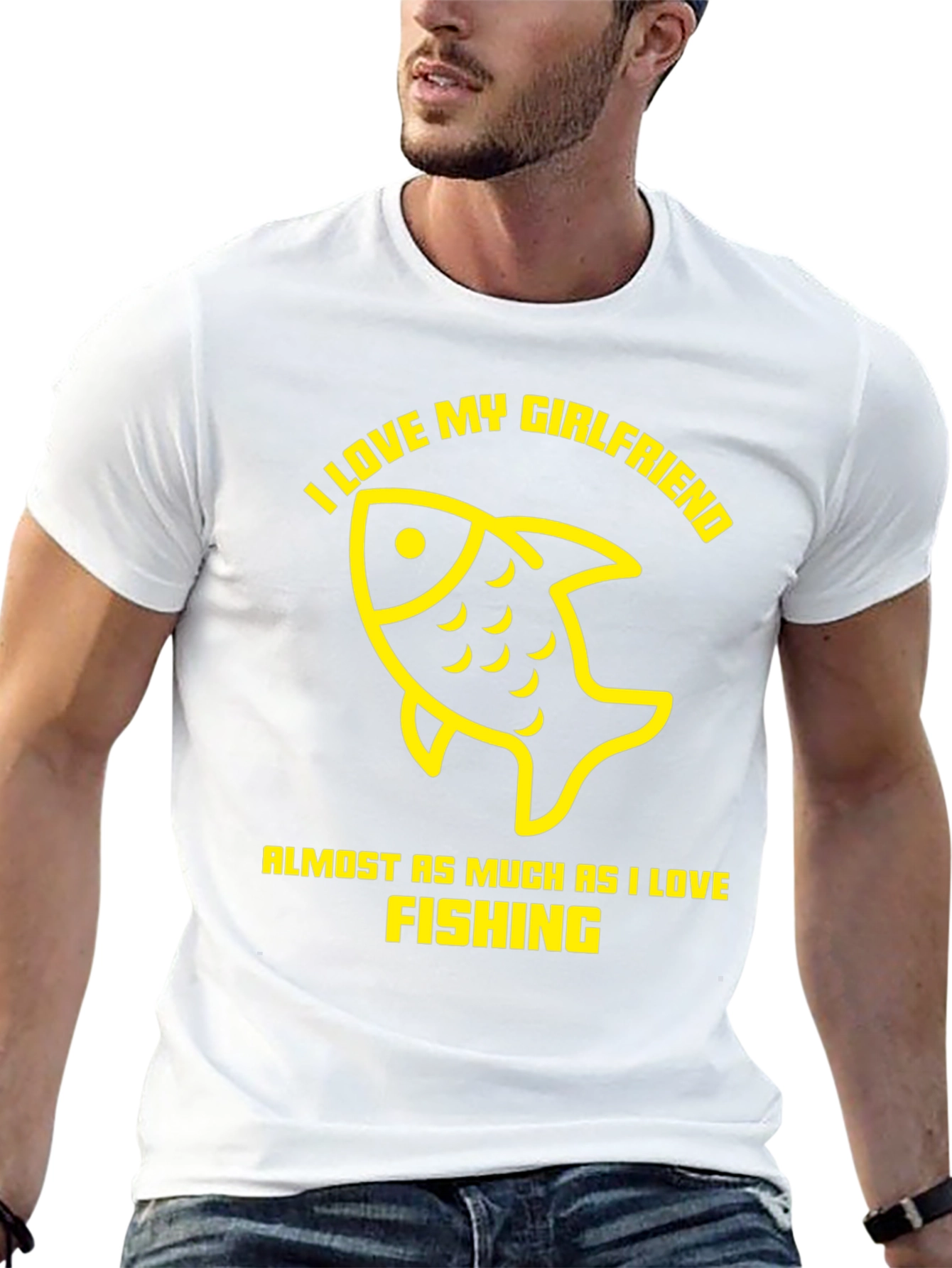 I Love Fishing Funny Graphic T-Shirt