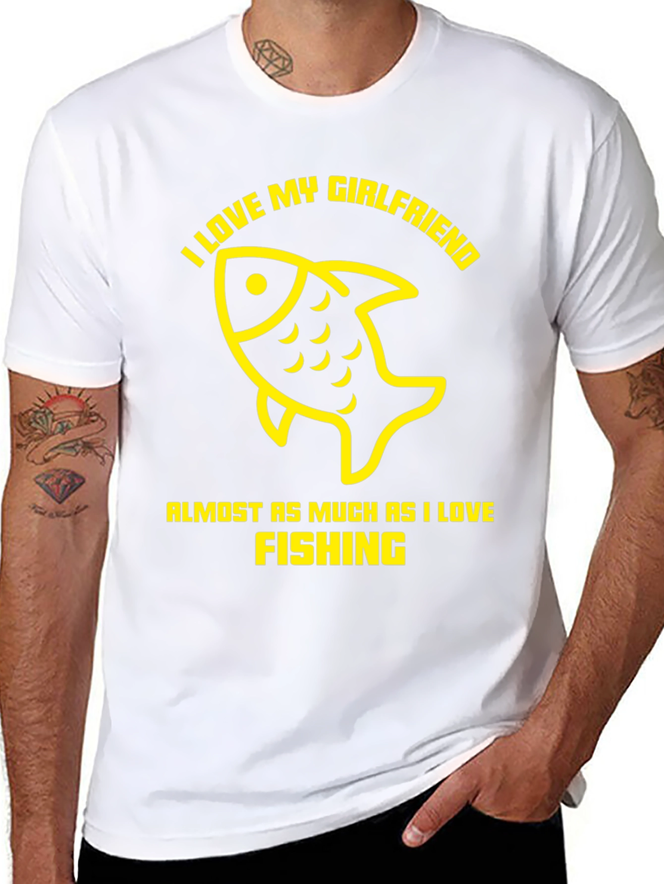 I Love Fishing Funny Graphic T-Shirt