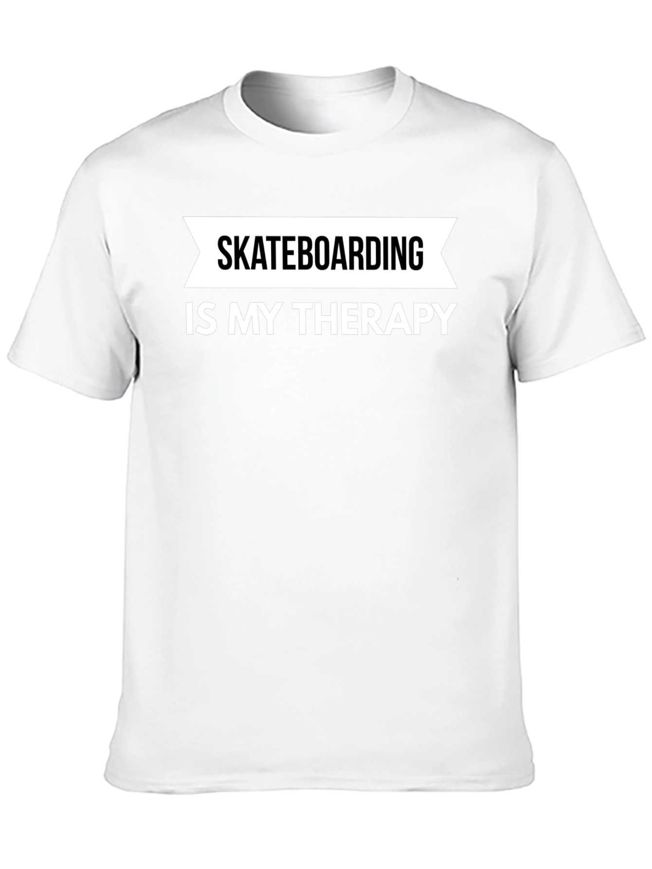 Skateboarding is My Therapy T-Shirt - Black