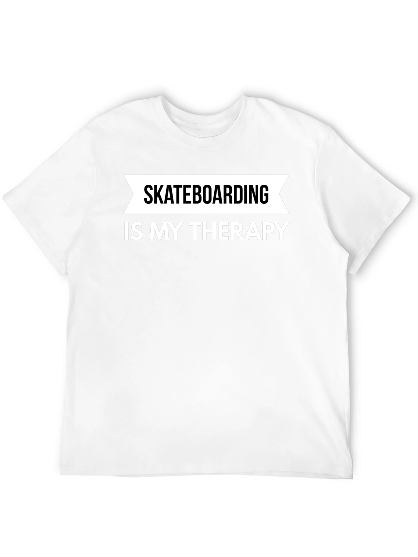 Skateboarding is My Therapy T-Shirt - Black