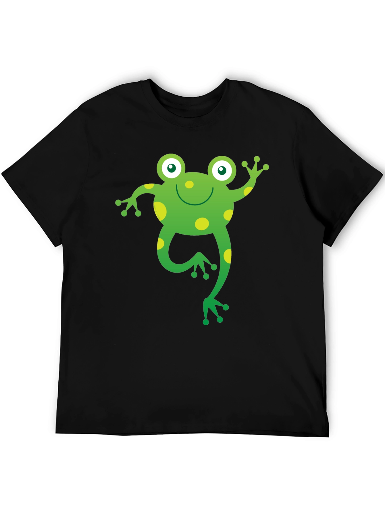 Fun Frog Graphic T-Shirt - Black Cotton Tee