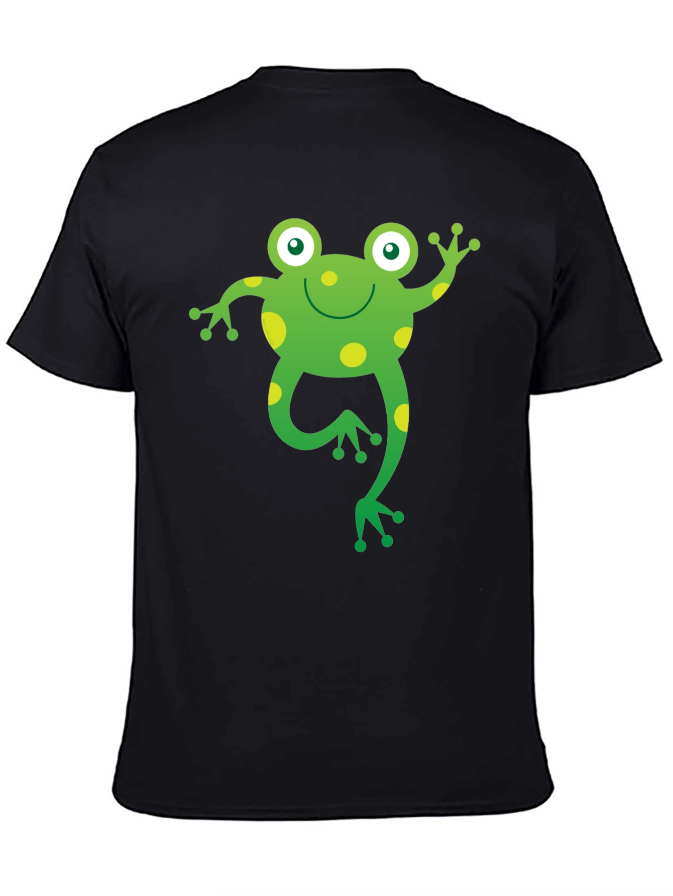 Fun Frog Graphic T-Shirt - Black Cotton Tee