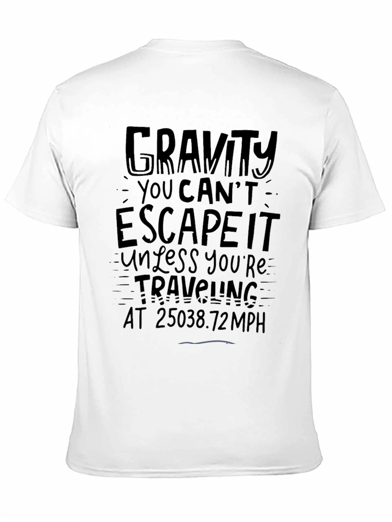 Gravity Escape Velocity Black Graphic Tee