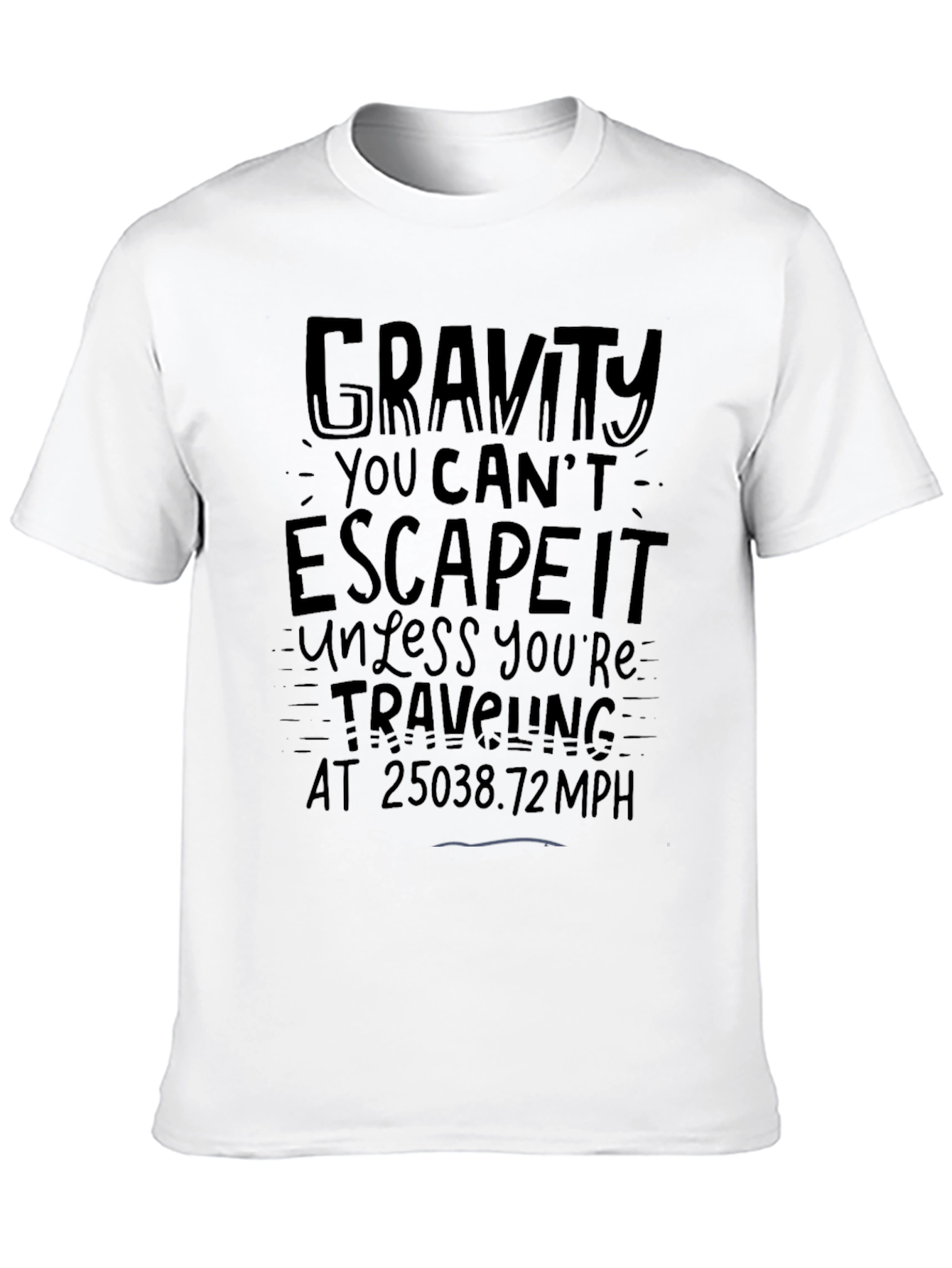Gravity Escape Velocity Black Graphic Tee