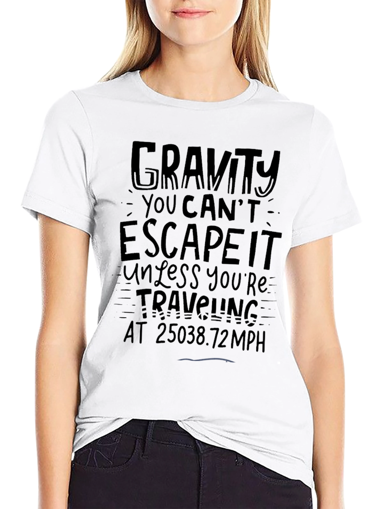 Gravity Escape Velocity Black Graphic Tee