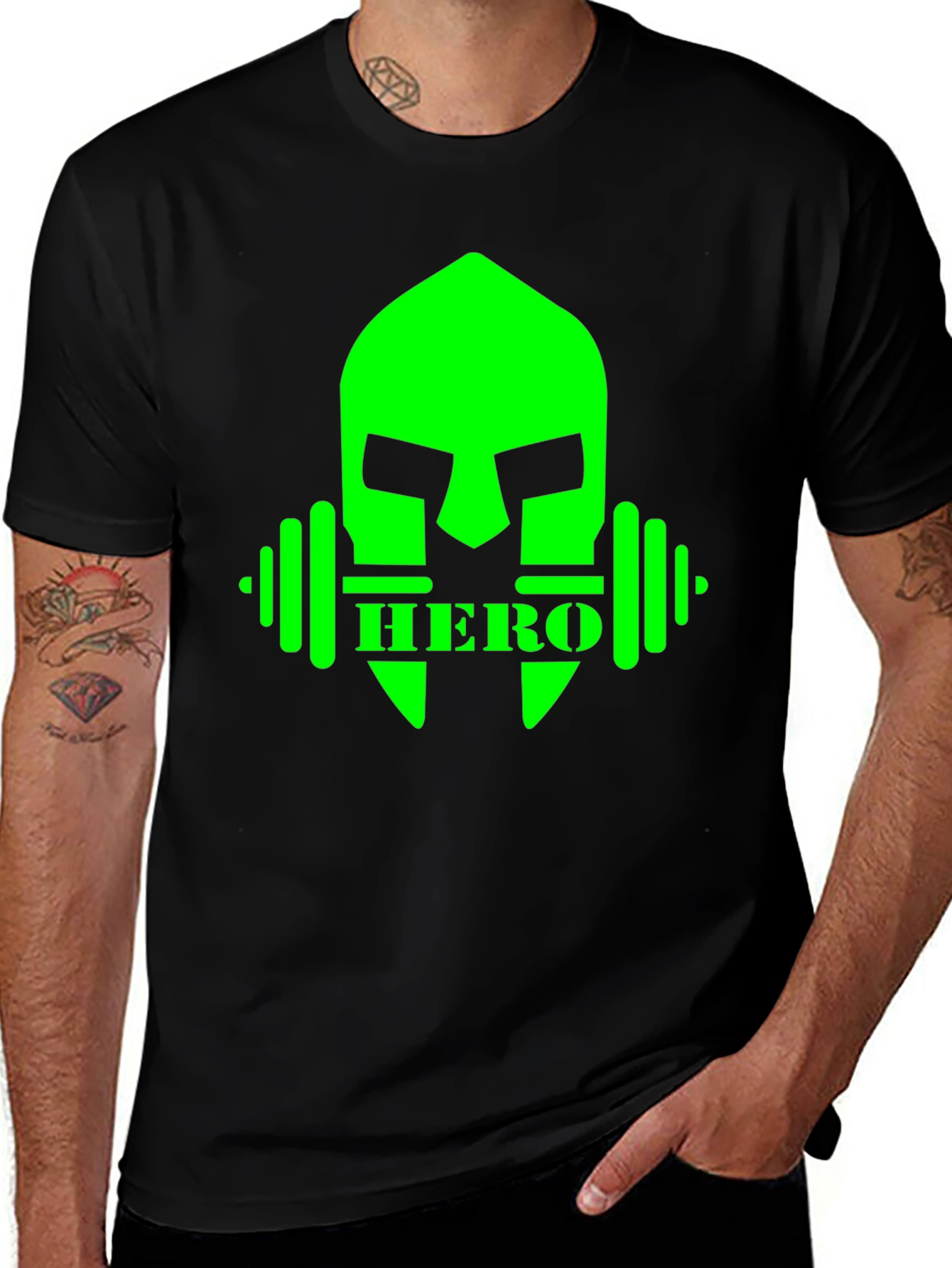 Hero Spartan Gym T-Shirt - Black Fitness Apparel
