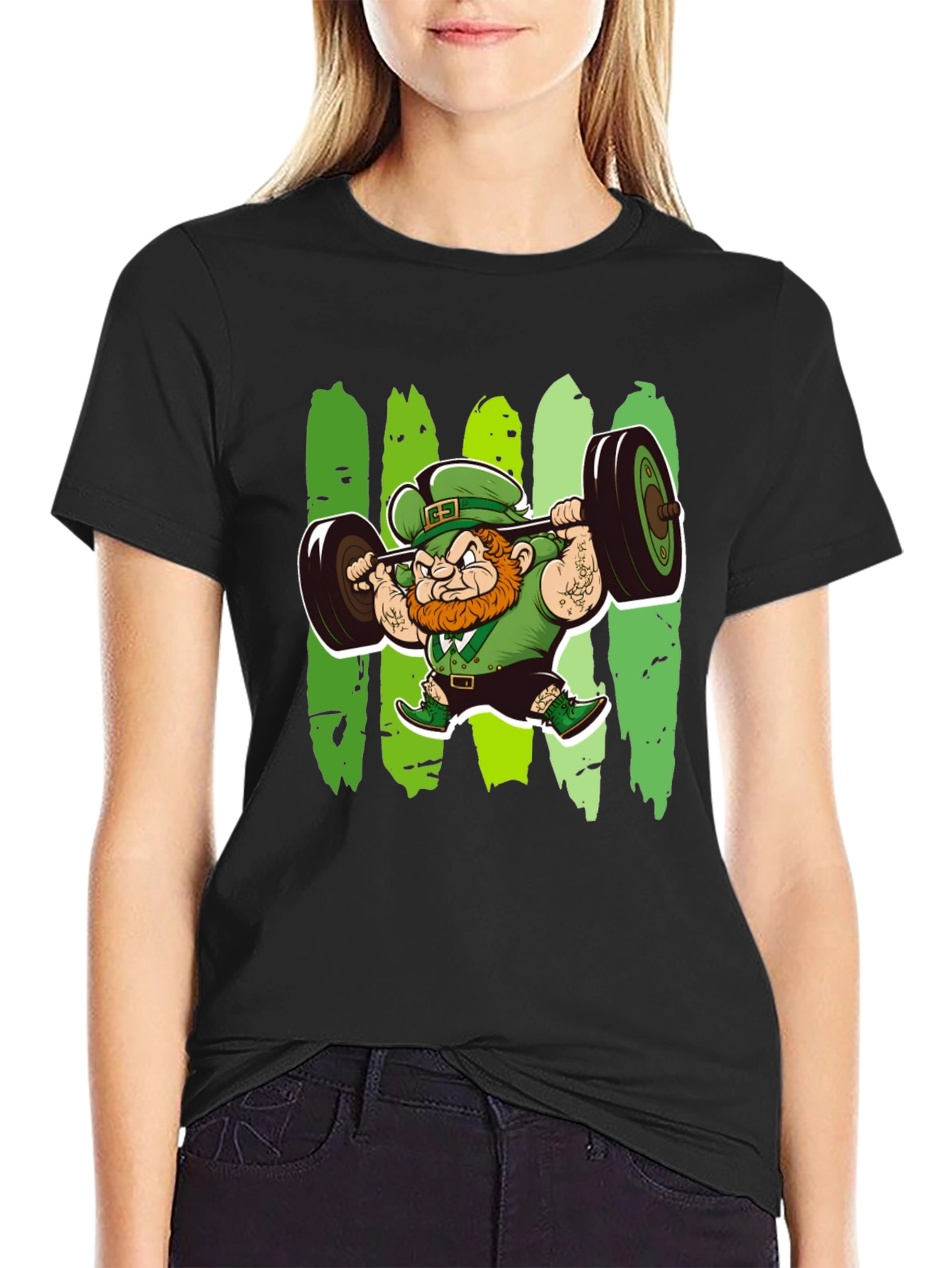 St. Patricks Day Leprechaun Lifting T-Shirt
