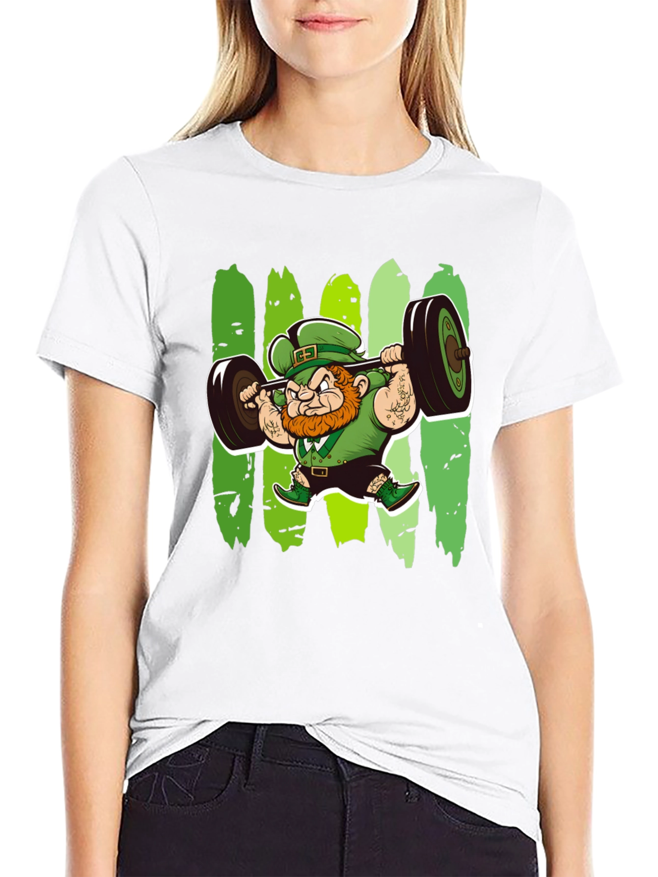 St. Patricks Day Leprechaun Lifting T-Shirt