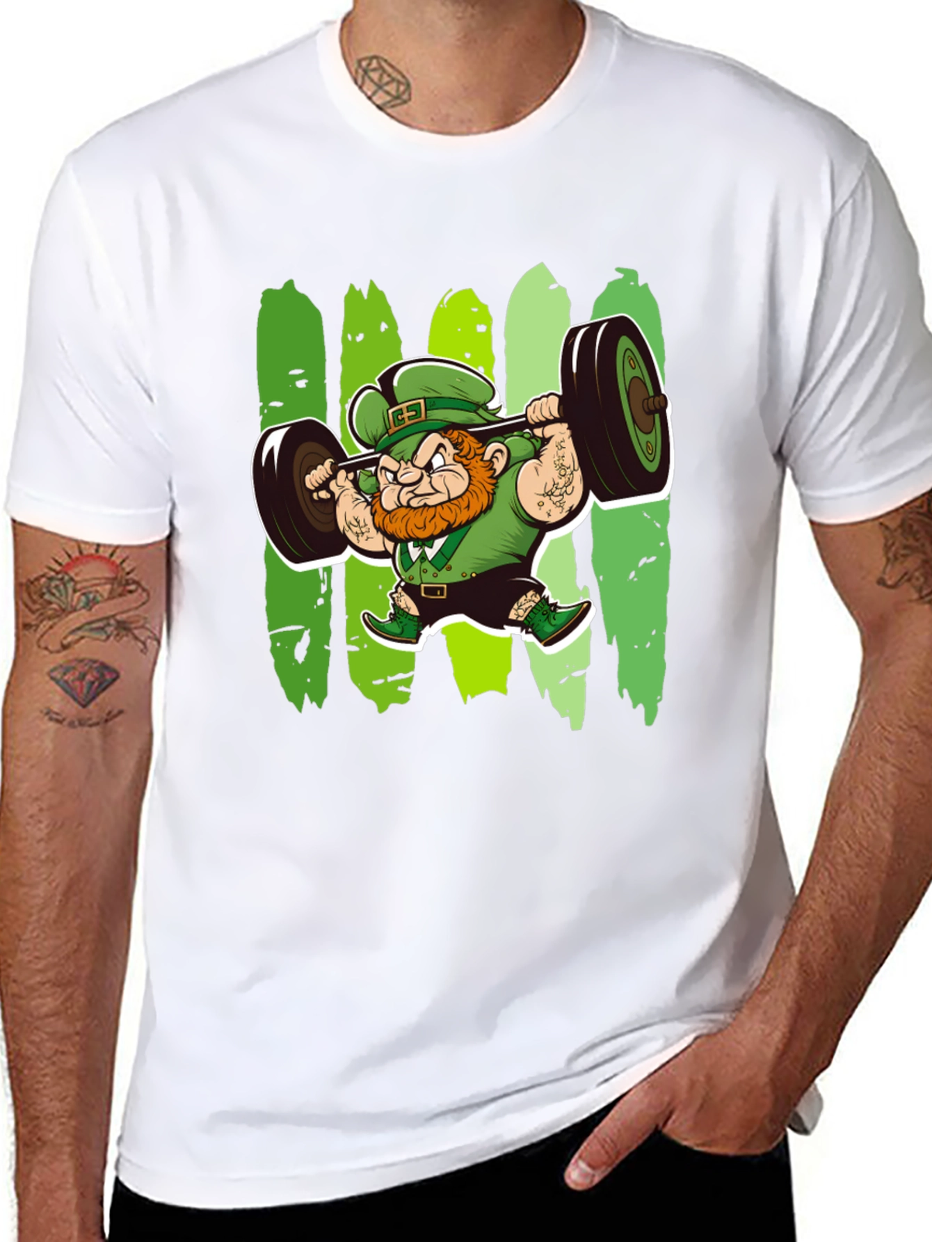 St. Patricks Day Leprechaun Lifting T-Shirt