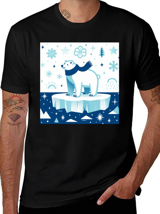 Polar Bear Winter Scene Graphic Tee