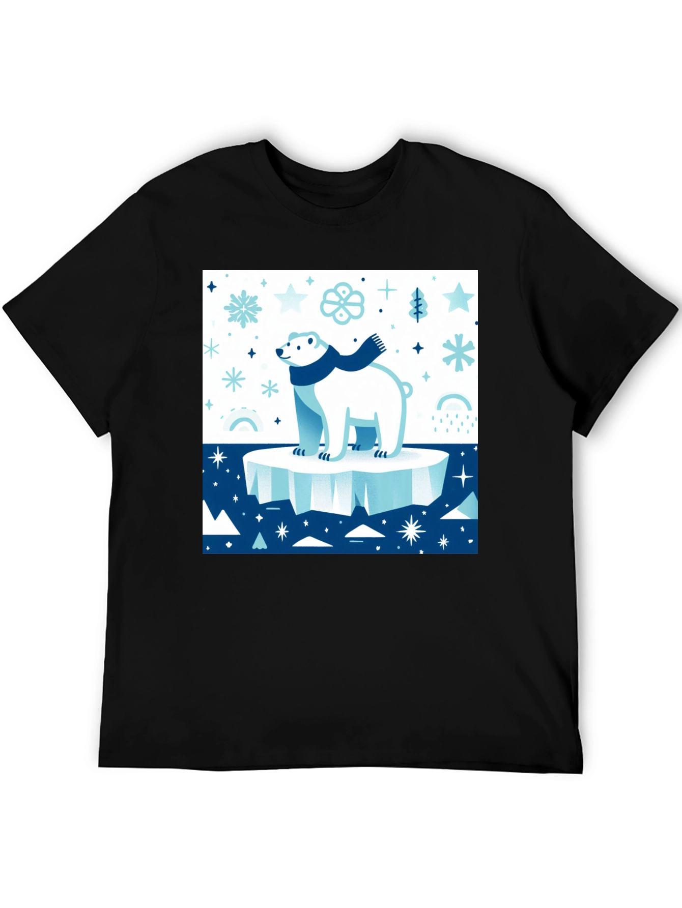 Polar Bear Winter Scene Graphic Tee