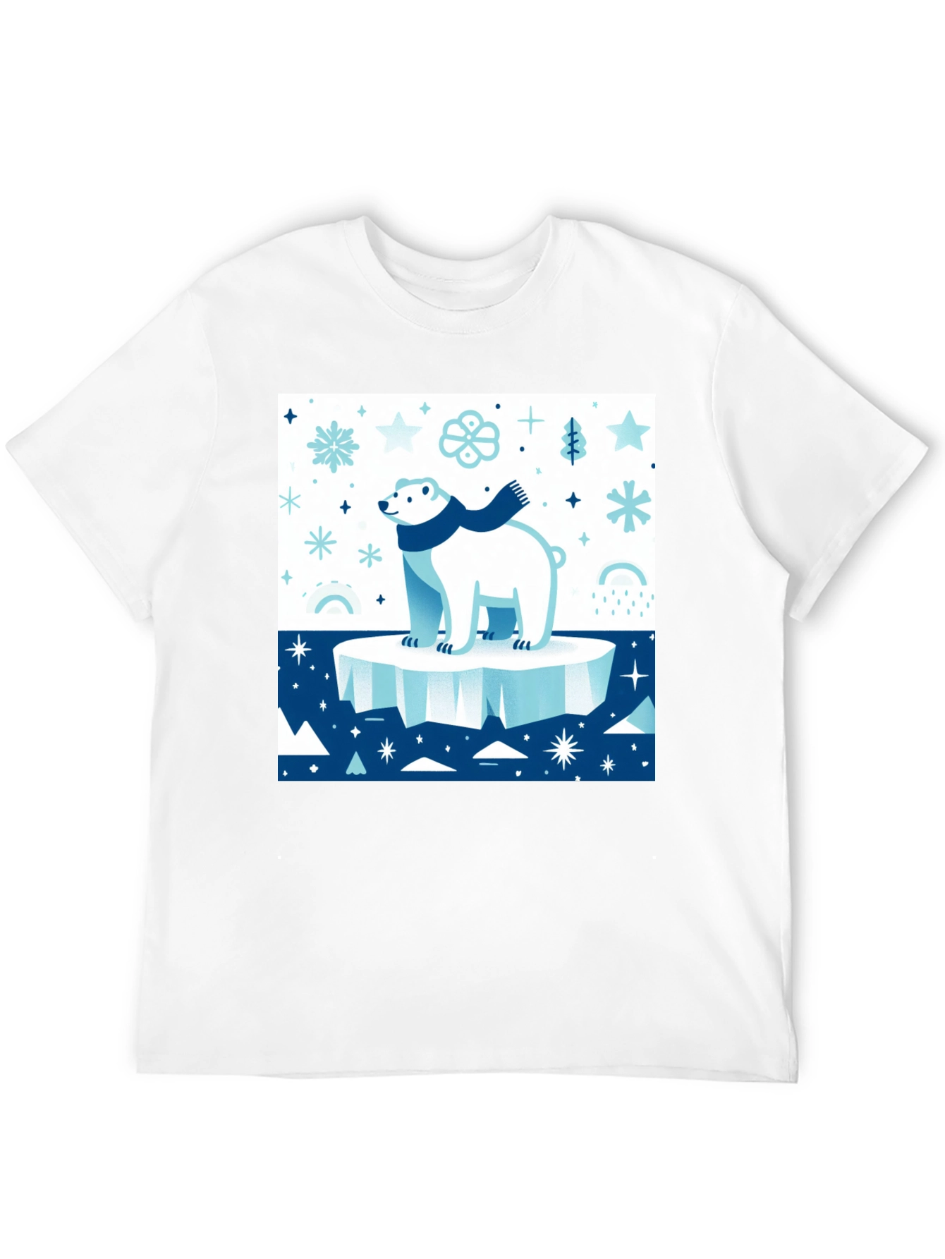 Polar Bear Winter Scene Graphic Tee