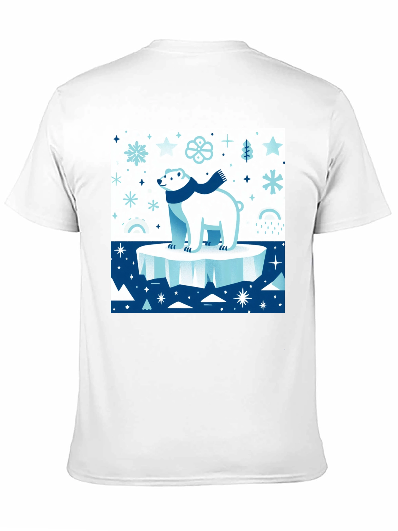Polar Bear Winter Scene Graphic Tee