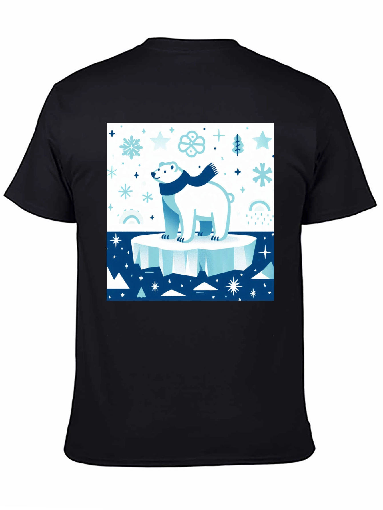 Polar Bear Winter Scene Graphic Tee