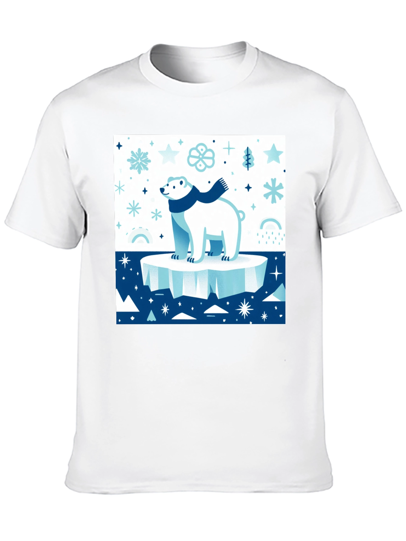 Polar Bear Winter Scene Graphic Tee