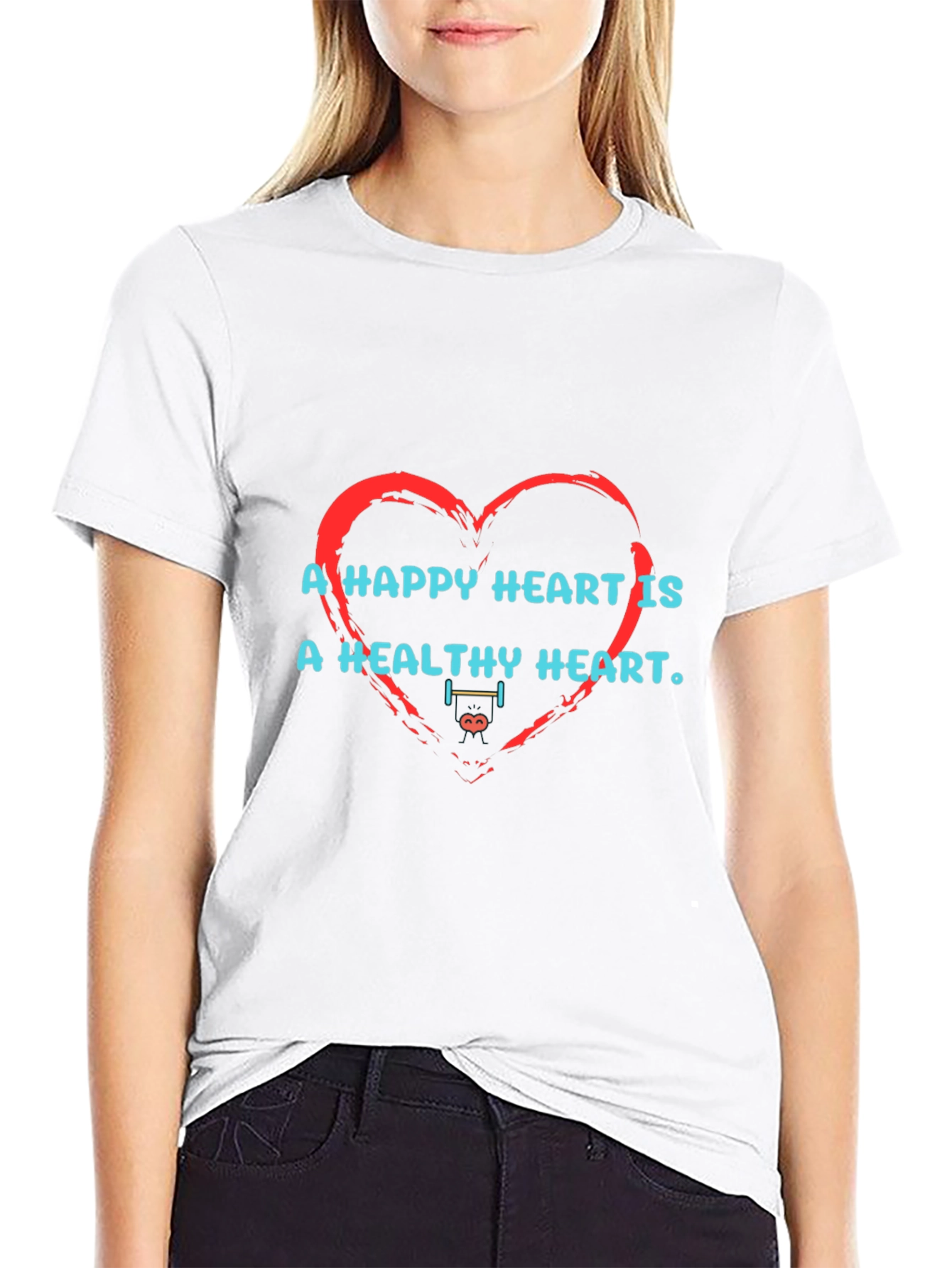 Happy Heart Healthy Heart Graphic T-Shirt