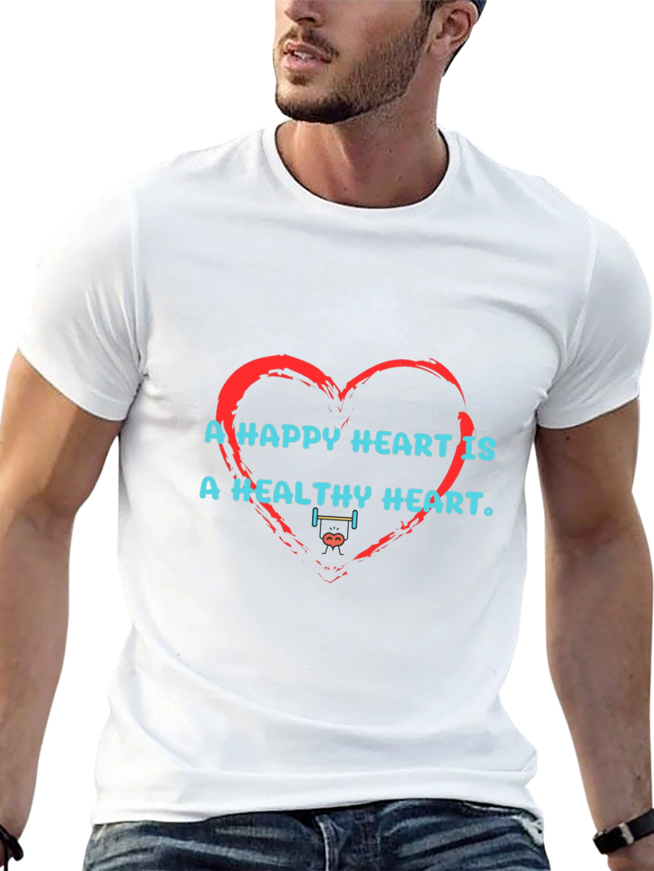 Happy Heart Healthy Heart Graphic T-Shirt