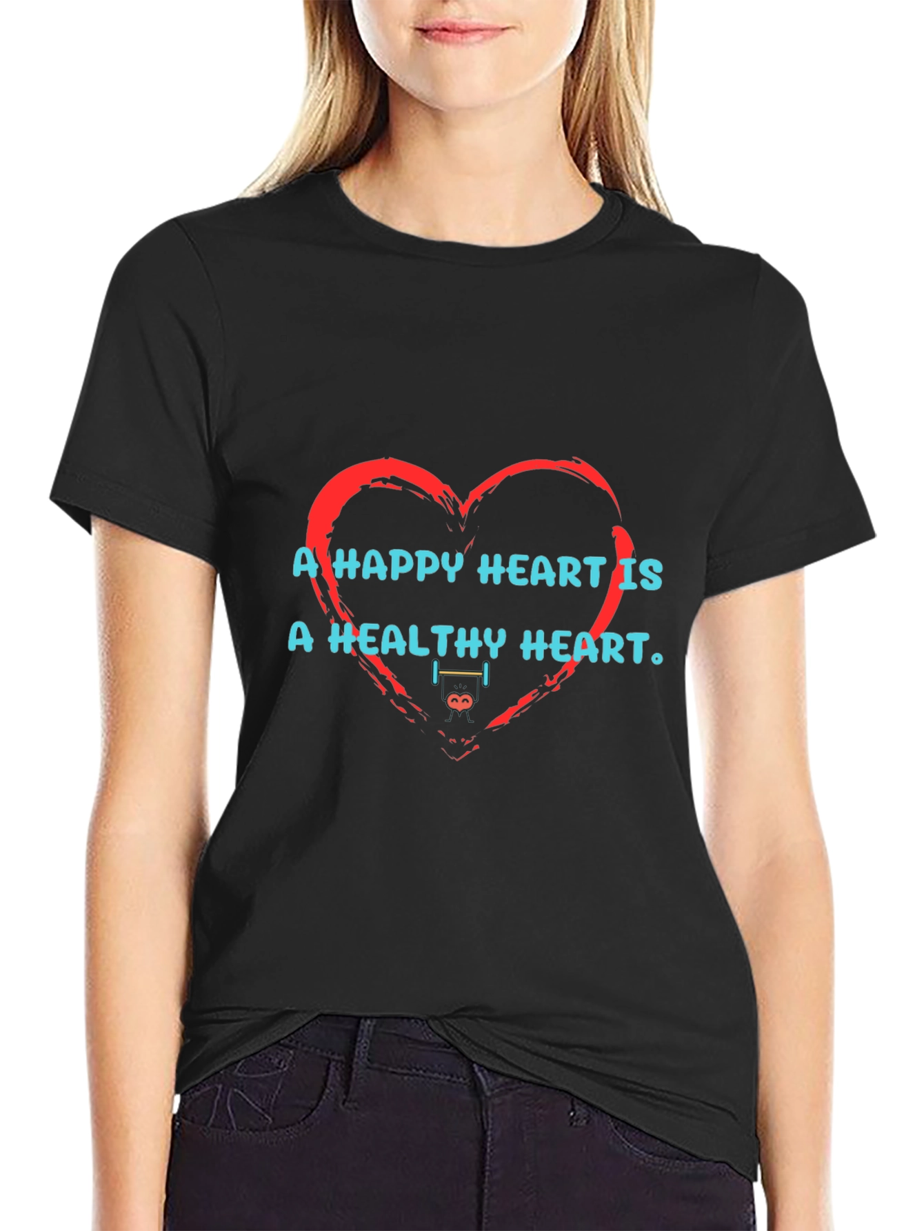Happy Heart Healthy Heart Graphic T-Shirt
