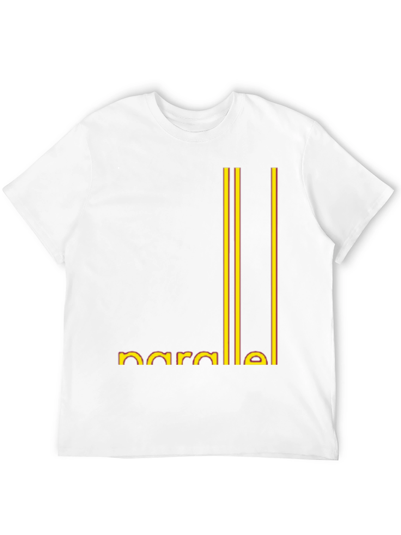 Parallel Lines Graphic Black T-Shirt