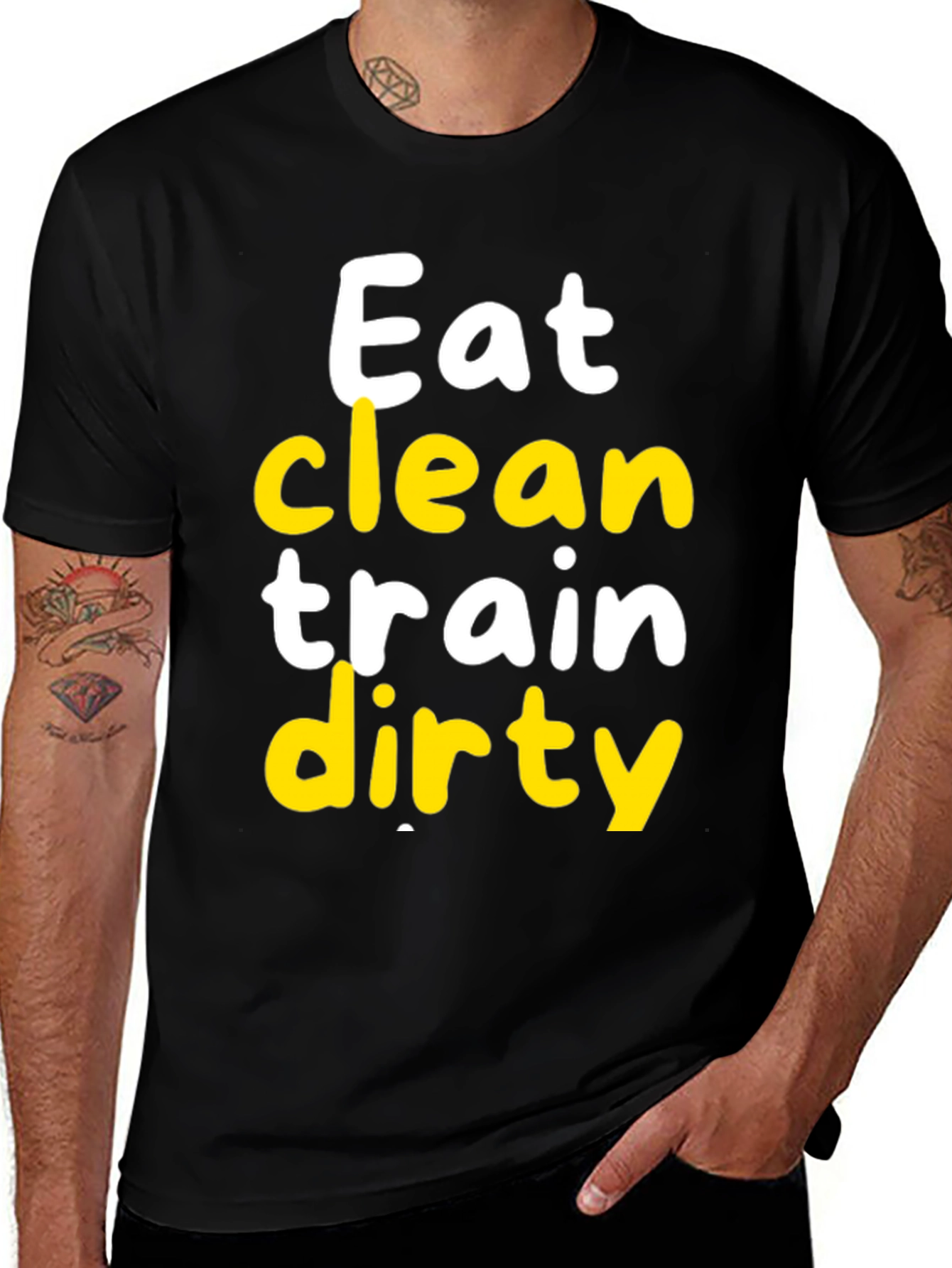 Eat Clean Train Dirty Graphic T-Shirt