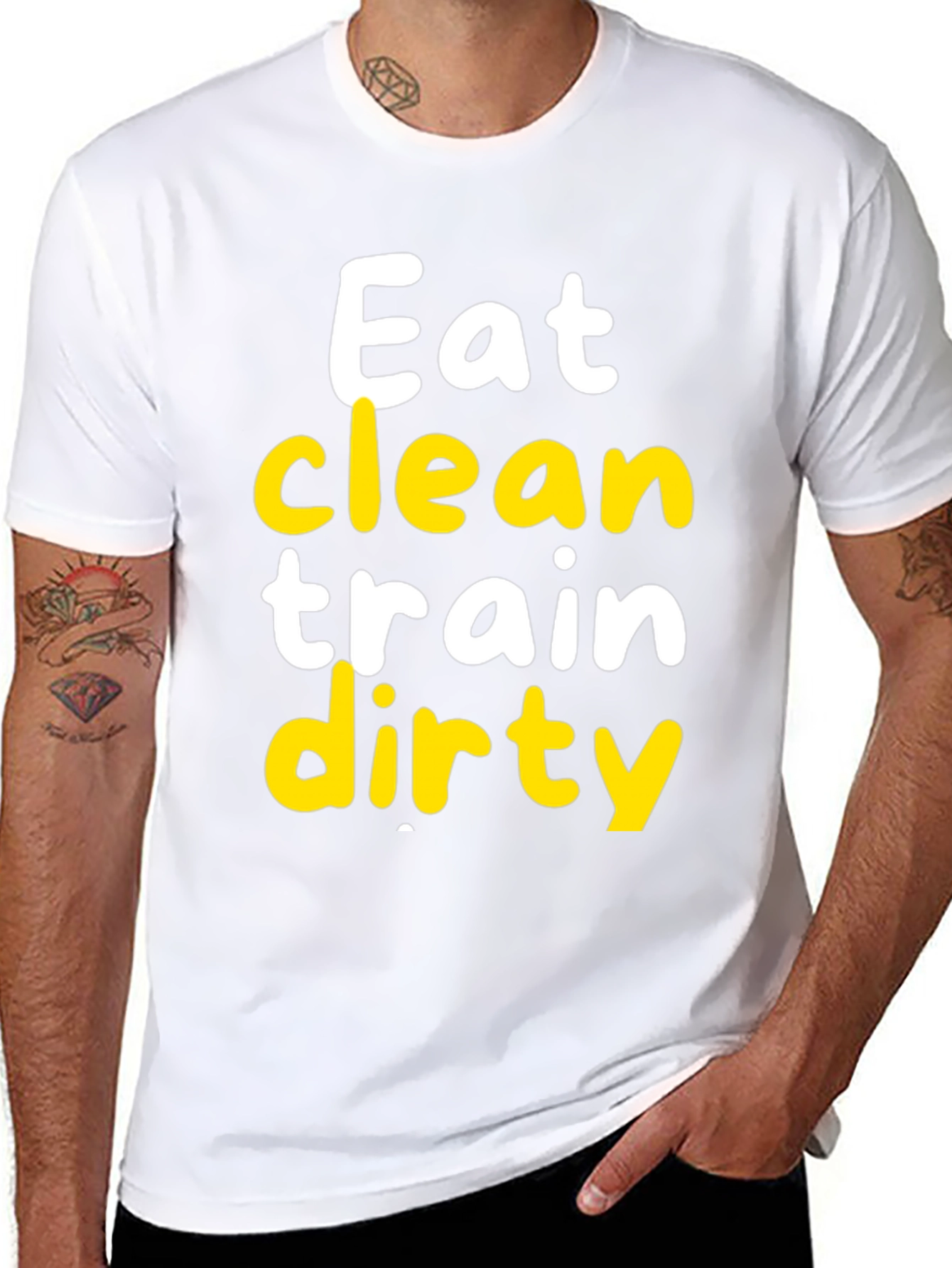 Eat Clean Train Dirty Graphic T-Shirt