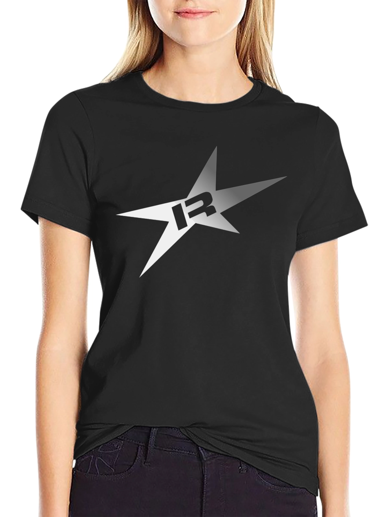 Star Logo Black T-Shirt - Casual Mens Tee
