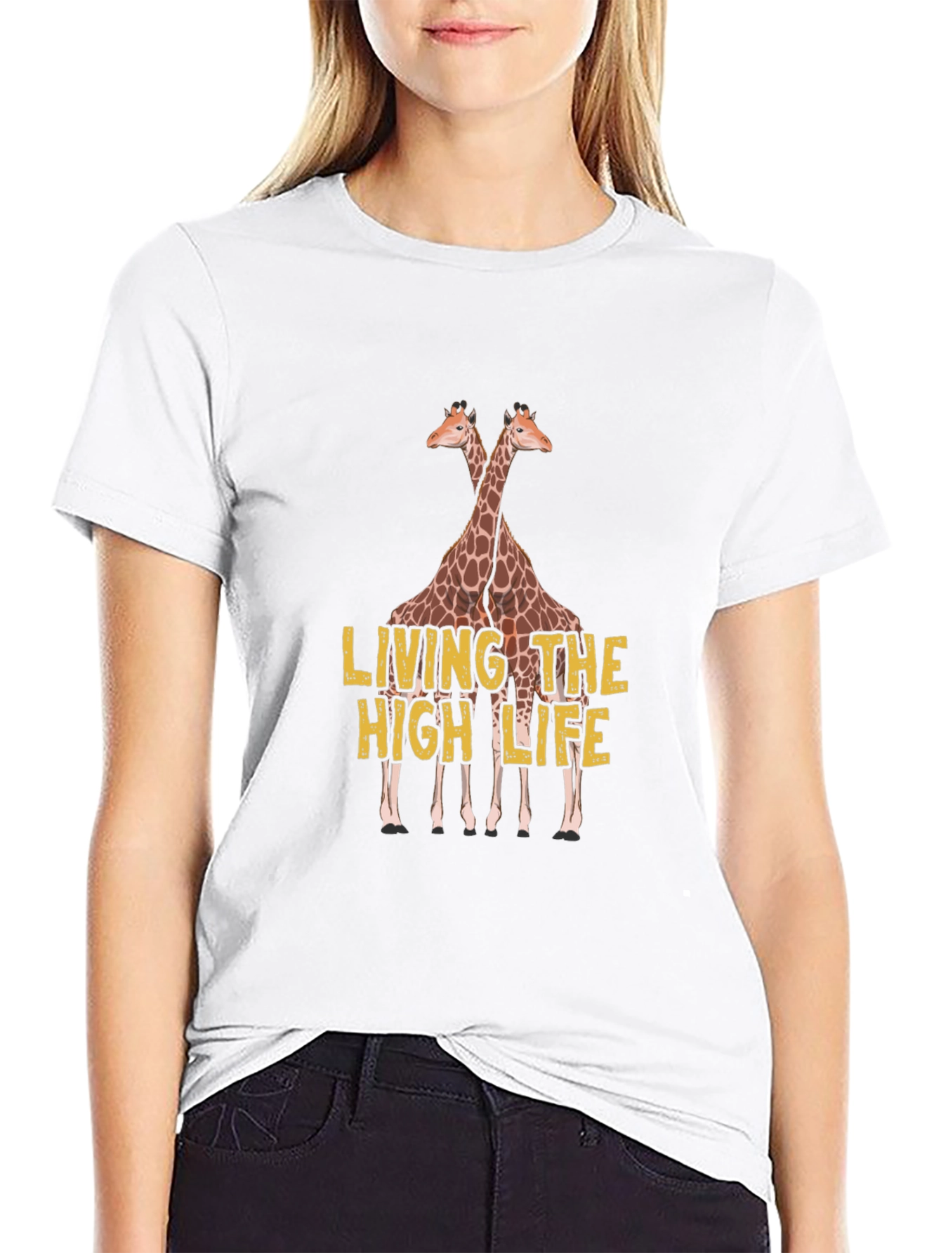 Living the High Life Giraffe T-Shirt