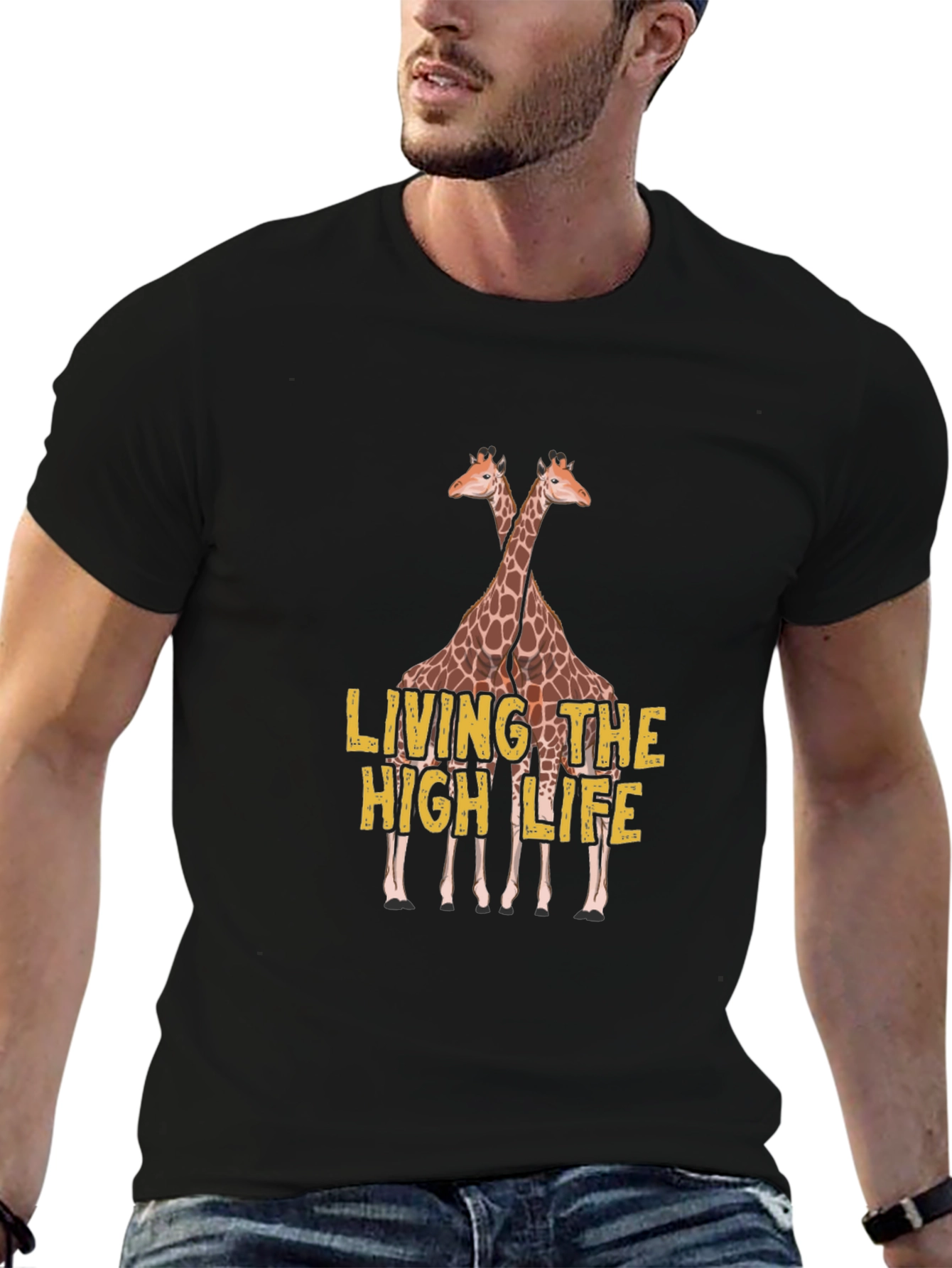Living the High Life Giraffe T-Shirt