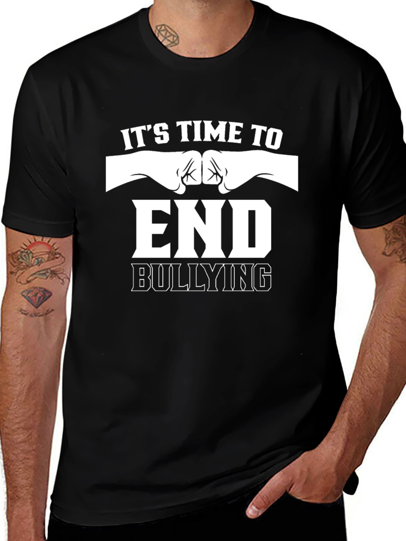 Its Time to End Bullying Graphic Tee - Black