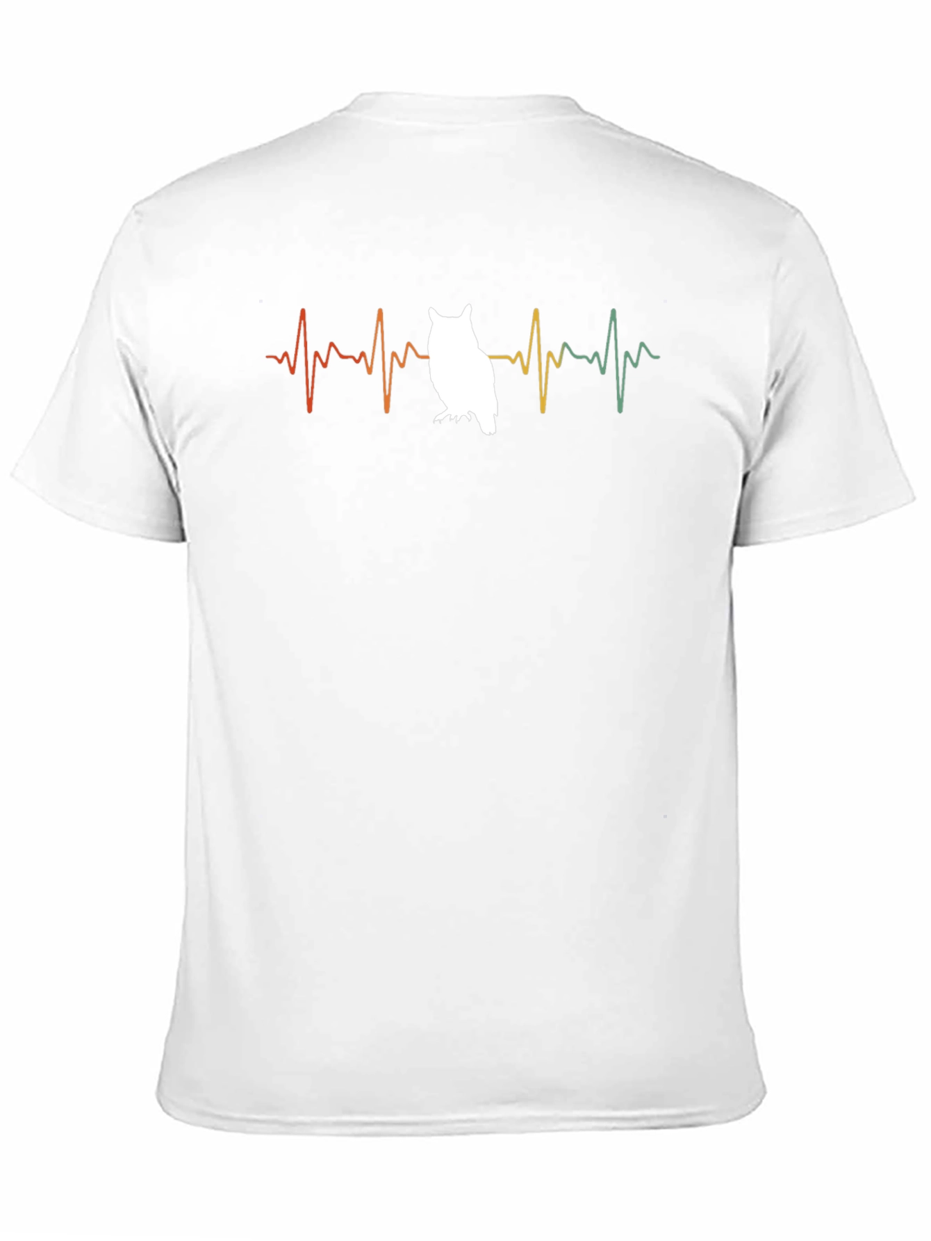 Owl Heartbeat T-Shirt - Black Cotton Tee