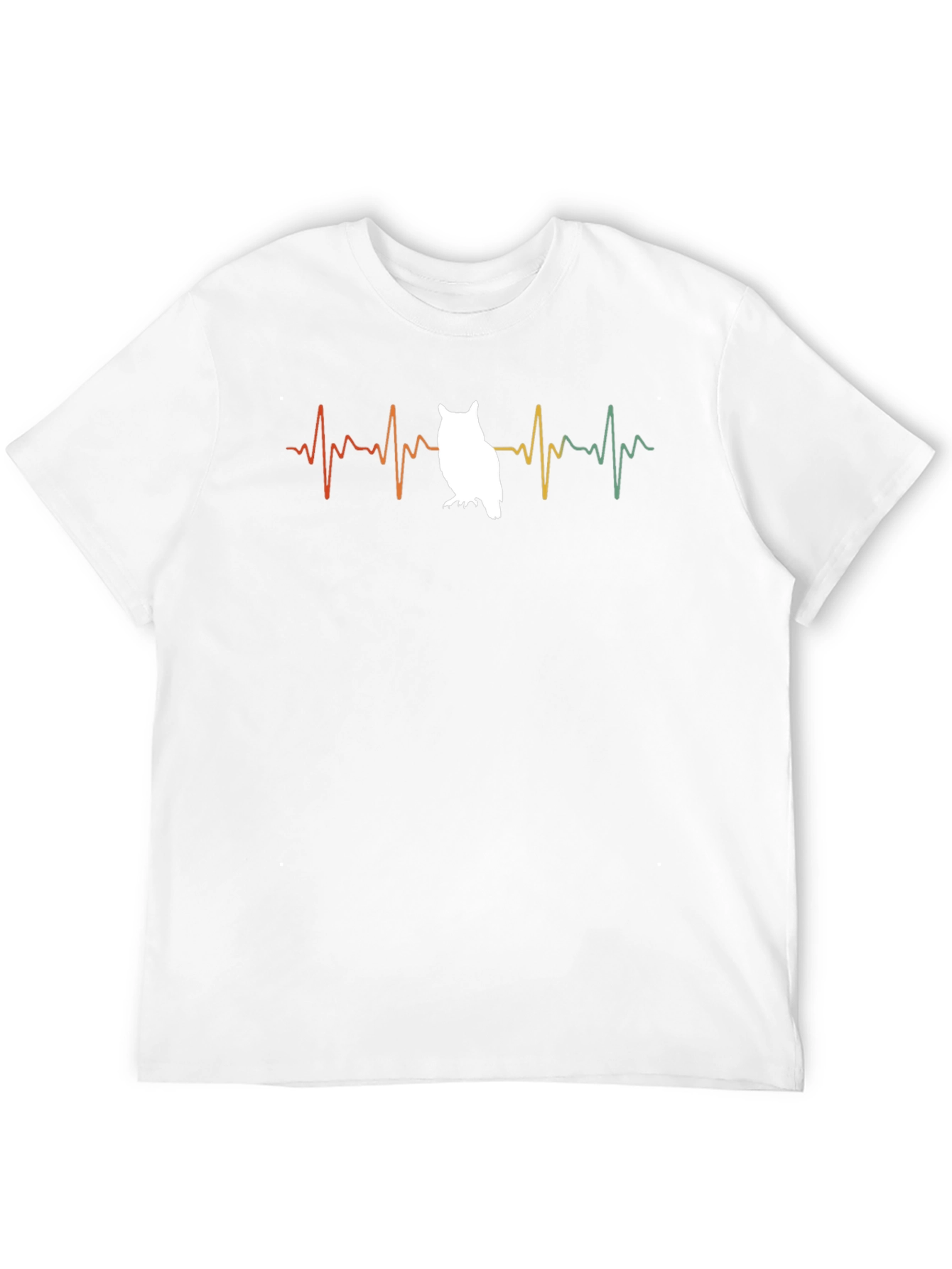 Owl Heartbeat T-Shirt - Black Cotton Tee