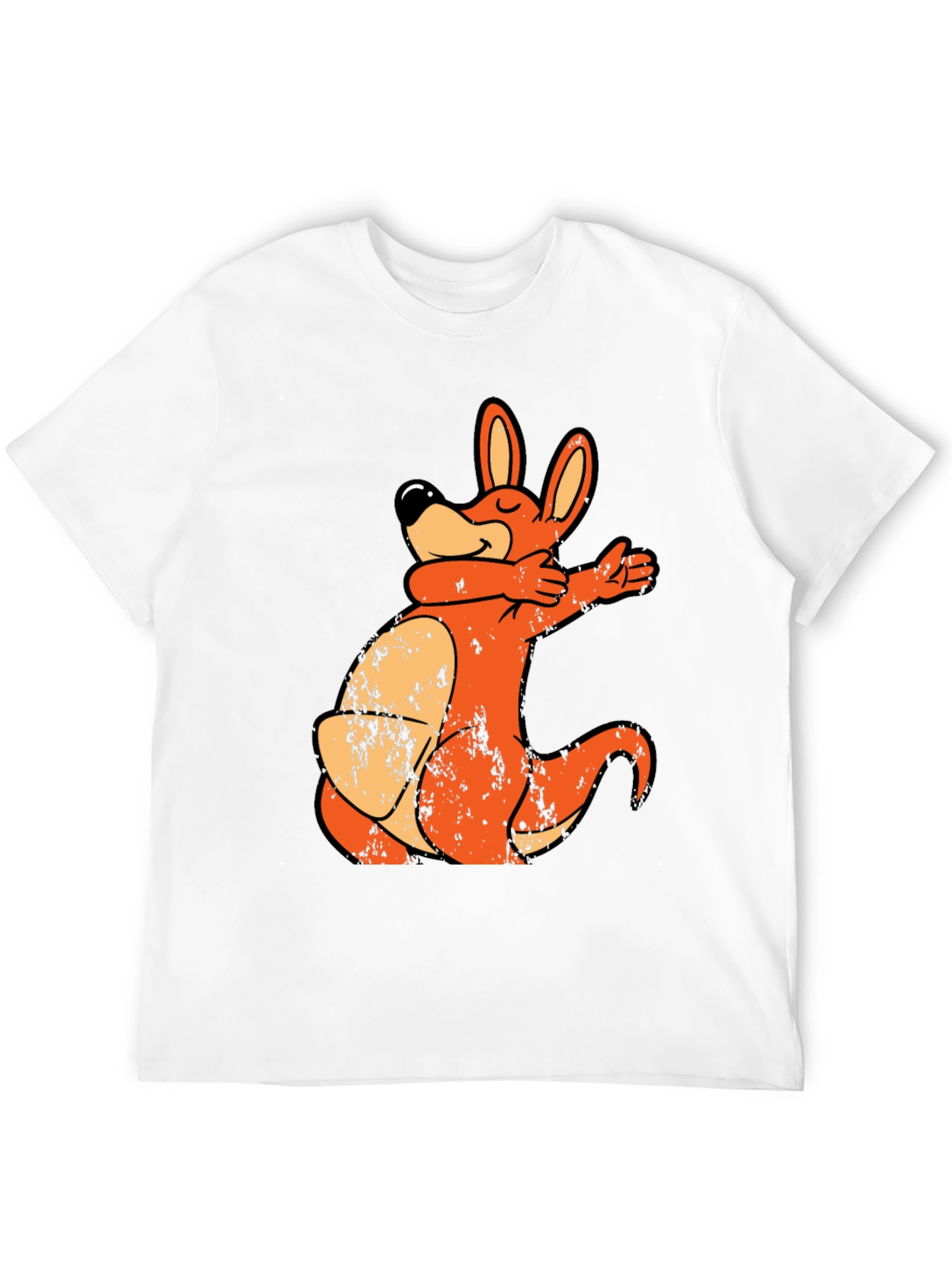 Cartoon Kangaroo Dab T-Shirt - Unique Design