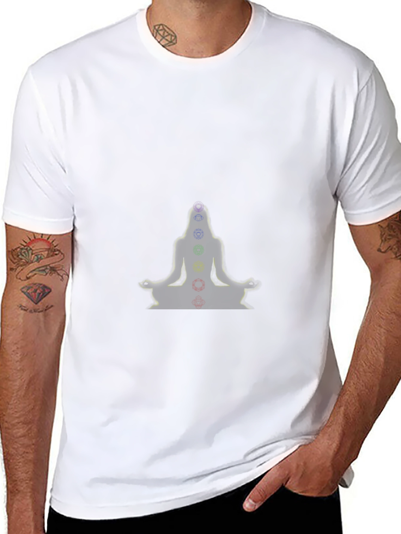 Chakra Yoga Meditation Black T-Shirt