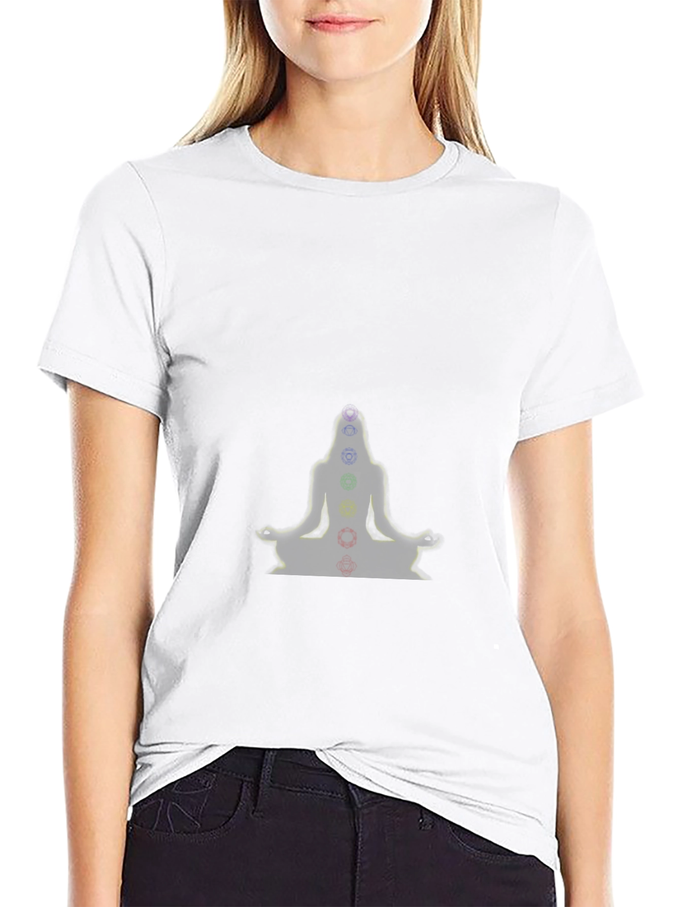 Chakra Yoga Meditation Black T-Shirt