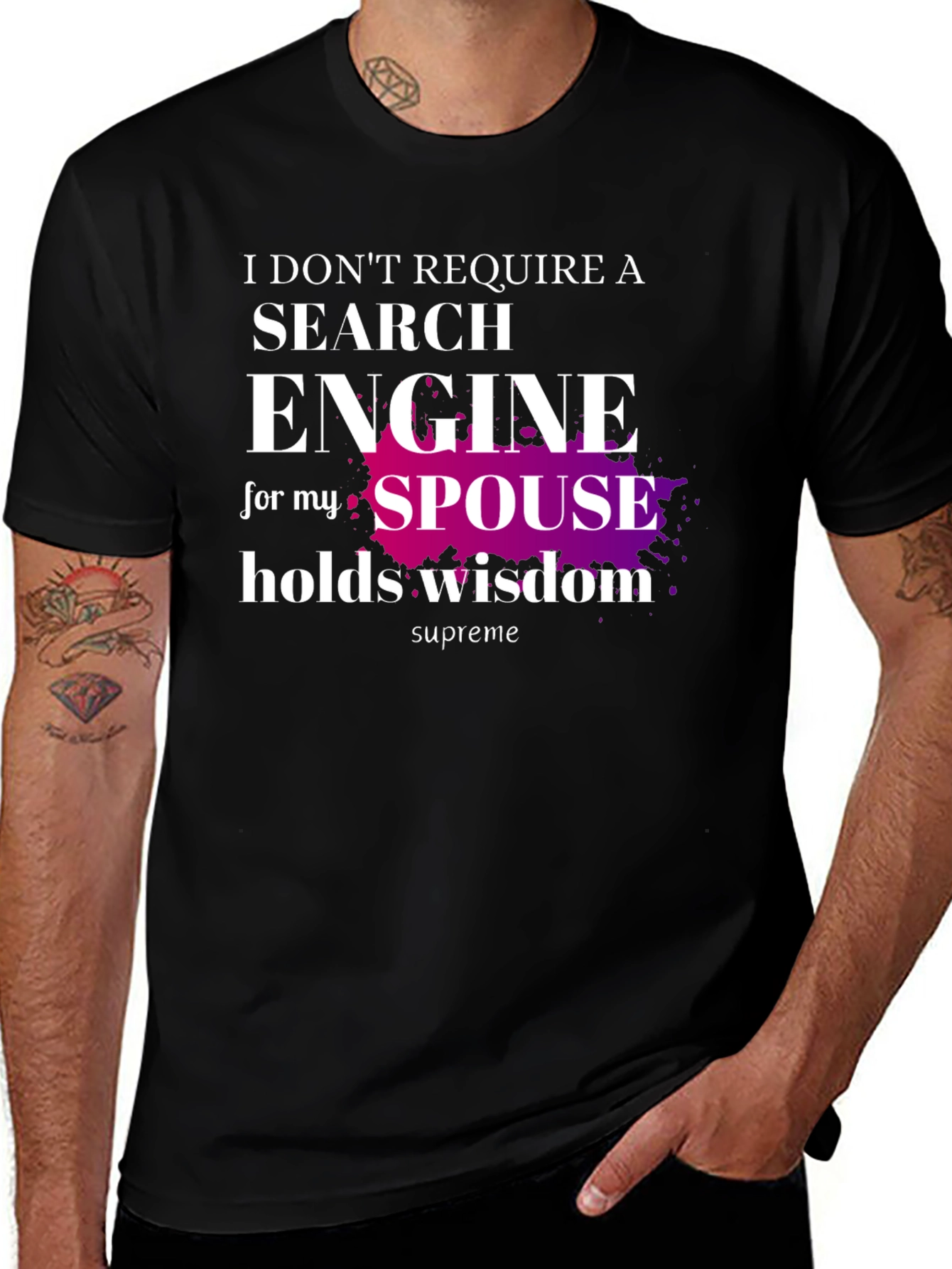 Spouse Wisdom T-Shirt - Novelty Graphic Tee
