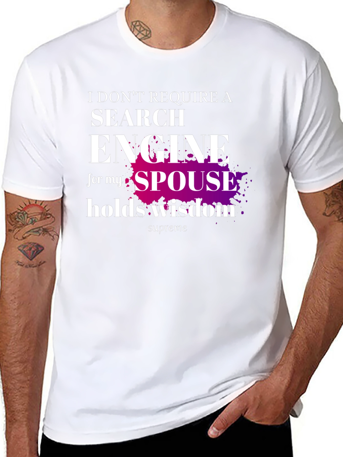 Spouse Wisdom T-Shirt - Novelty Graphic Tee