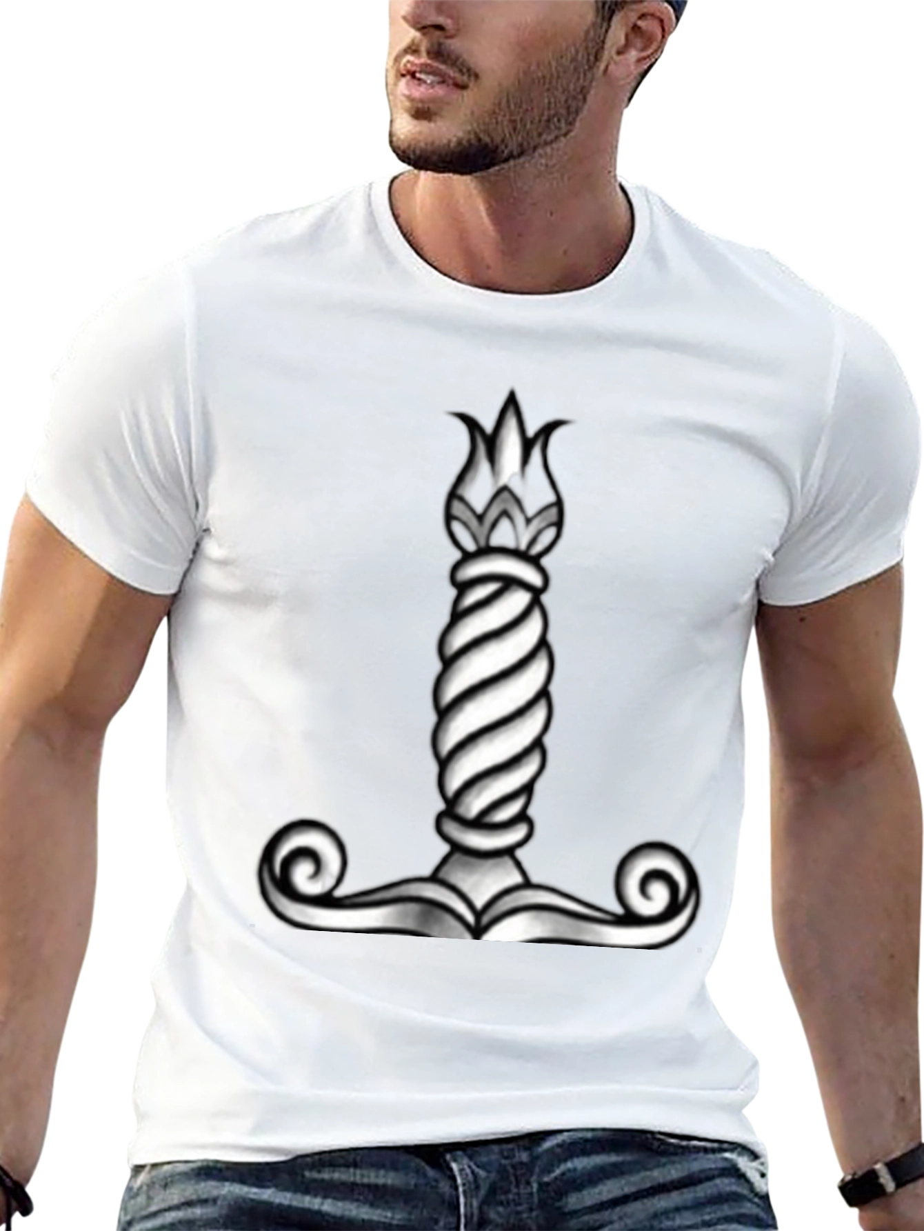 Viking Mjolnir Hammer Graphic Tee - Black